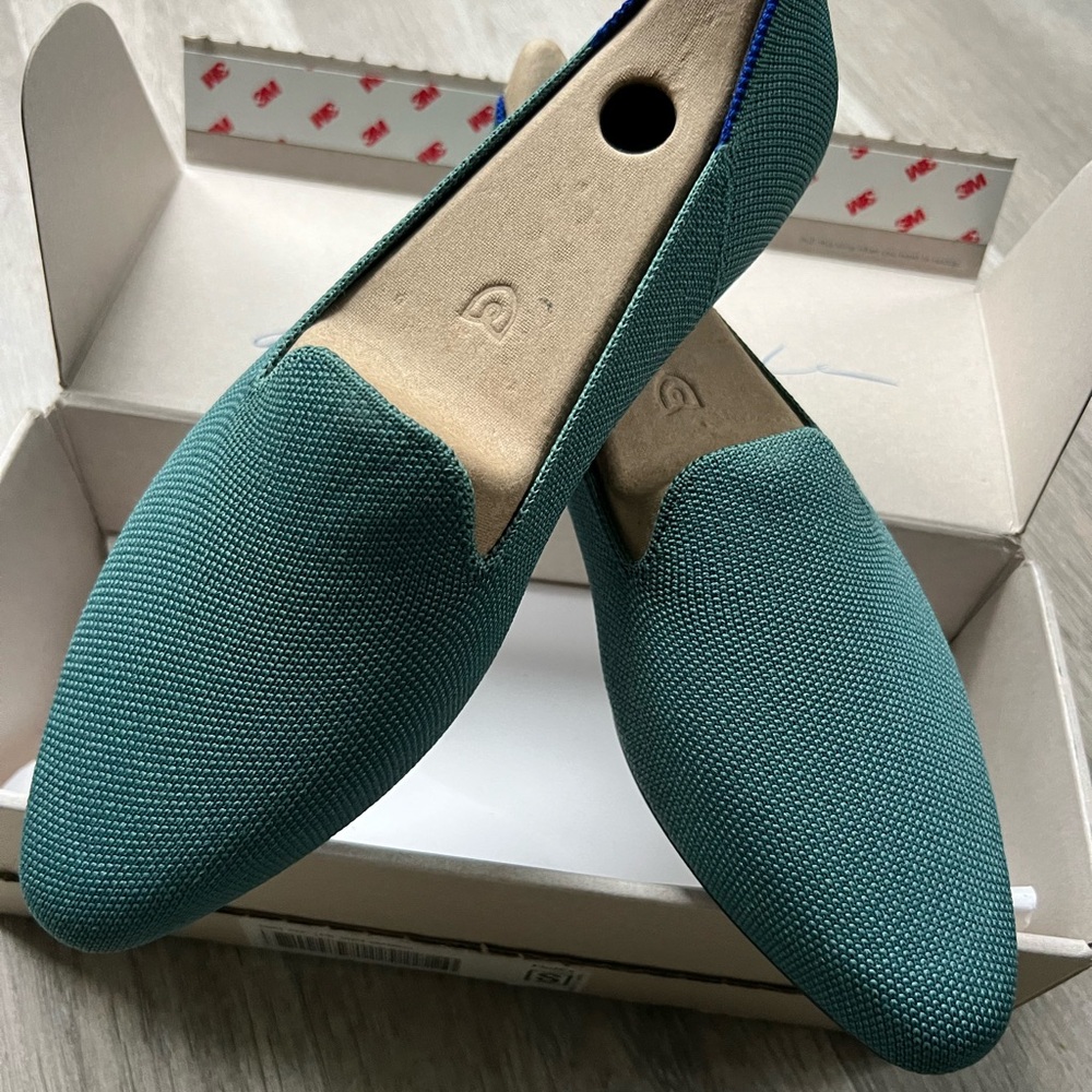 Rothy's Teal Almond Loafers